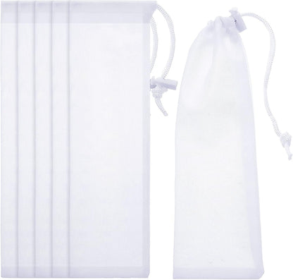 Shappy 24 Pieces Lint Traps for Washing Machine Drain Hose Nylon Mesh | Discharge Hose Filter Bags, Mesh Lint Catcher, 9.4 X 3.1 Inch, Prevents Clogs, Laundry Drain System, Drawstring Design