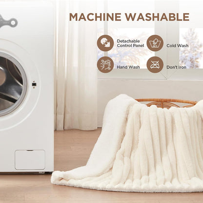 Westinghouse Heated Throw Blanket, 50"x60", Charcoal, ETL Certified