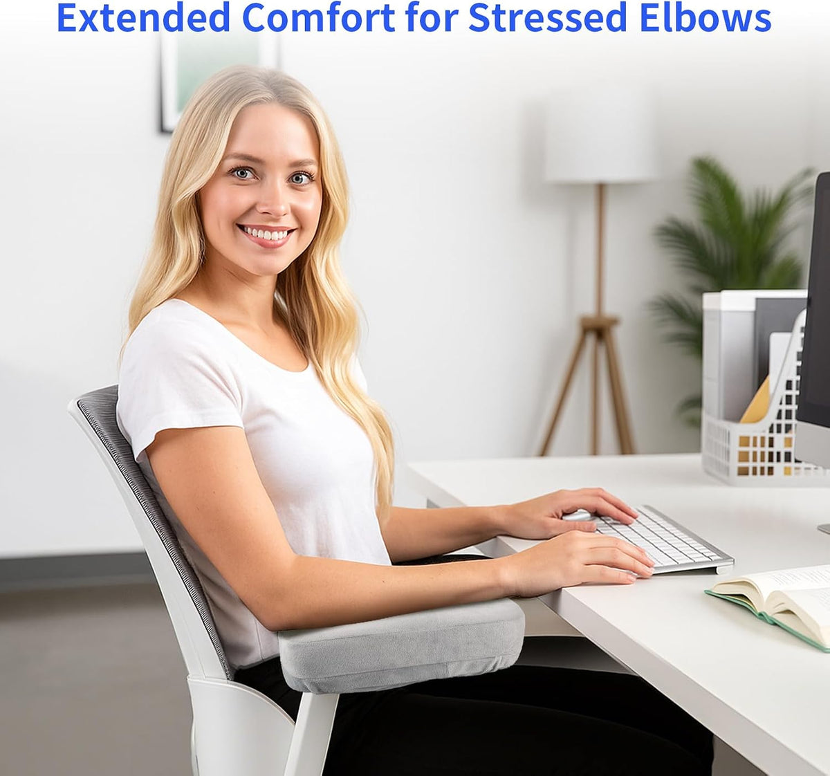 YOUFi Office Chair Arm Covers,Extra Soft Velvet Armrest Cushion,Set of 2