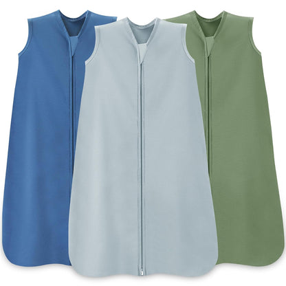 Baby Sleep Sack 0-6 Months, 100% Cotton Wearable Blanket, 0.5 Tog, 3 Pack