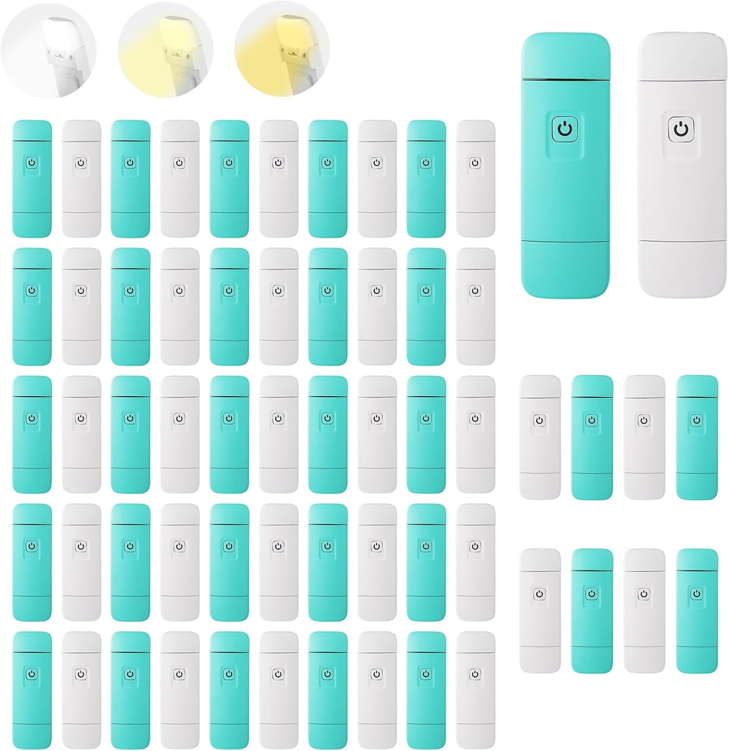 KunHe 10 Pack USB Rechargeable Book Light Bulk for Reading at Night in Bed LED Reading Lights with Clip for Kids & Adults Bulk Gift for Book Lovers