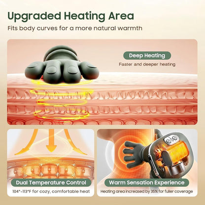 Hand Neck Massager with Fingers, Shoulder and Neck Massager with Hands, Bionic Heated Massager, Deep Tissue Massage, Shoulder & Cervical Relief, Relax Muscle Tension, Hands-Free, Portable