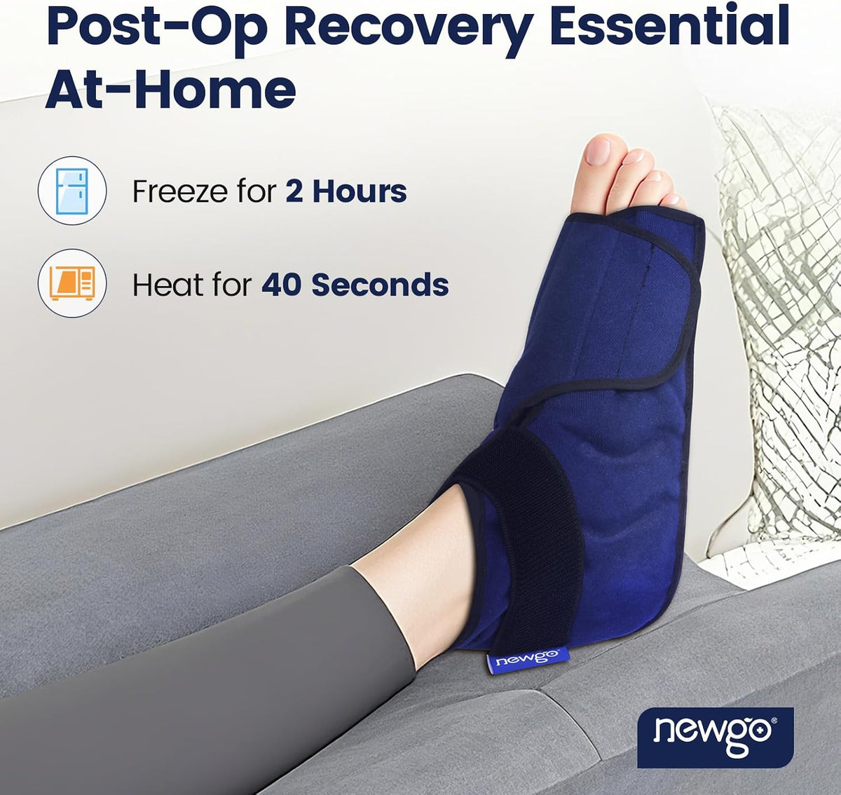 NEWGO Ice Pack for Foot Injuries Recovery, Blue