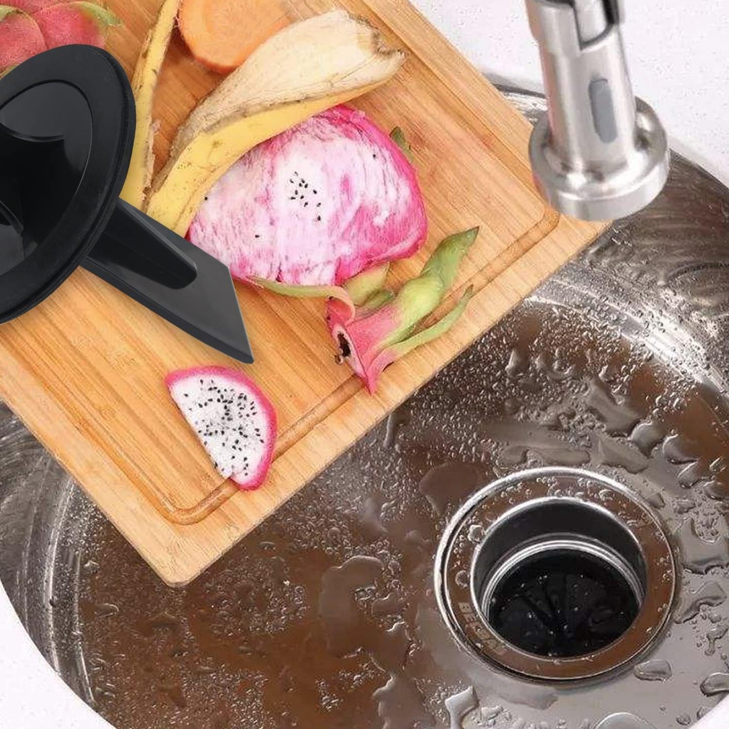 Garbage Disposal Splash Guard, 2 Pack Upgraded EPDM Rubber Drain Insert for InSinkErator Evolution Series 3 3/8" QCB-AM Sink Baffle Drain Cover Removable Quiet Collar EPDM Strainer Insert Parts
