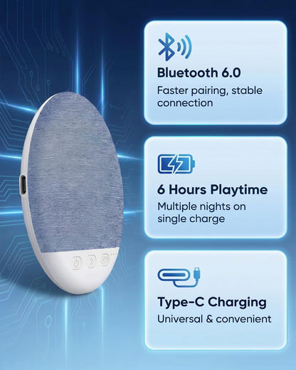 Under Pillow Speaker for Sleeping, Bluetooth Sleep Speaker with Portable Bluetooth Speakers and Timer, Headphone-Free Mini Sound Speaker for Side Sleepers (Gray)