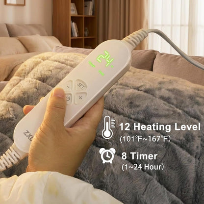 Heating Pad for Neck Shoulder and Back, Extra Large Weighted Electric Heated Wrap for Back Pain Relief with 12 Heat Setting and 8 Auto Shut Off, Stay on Function Hot Heated Pad
