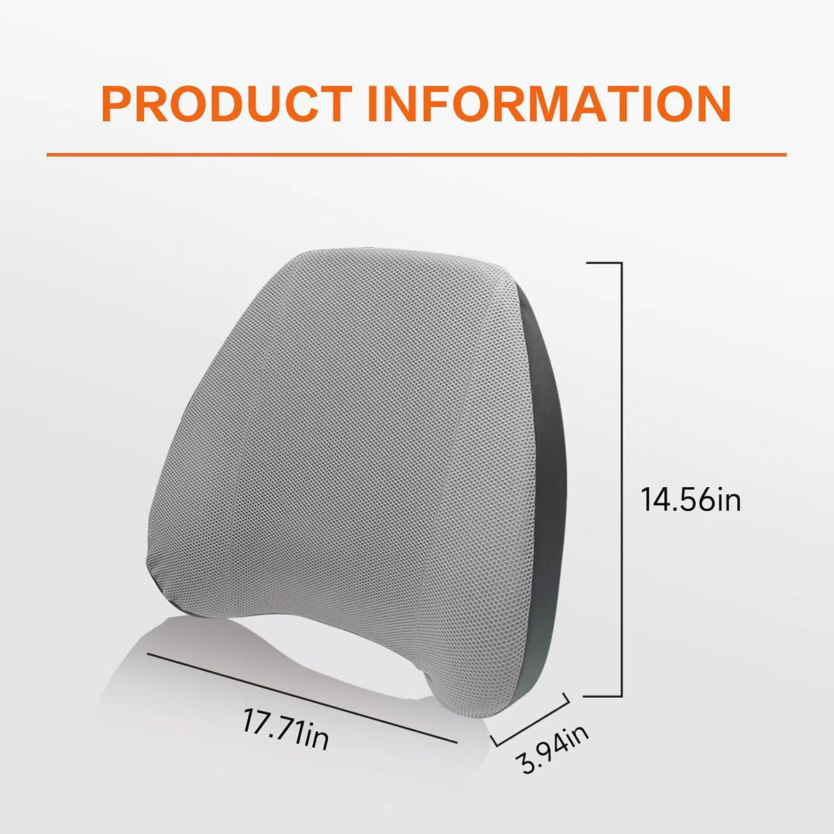 Super Cozy Lumbar Support Pillow for Car/Office Chair, 100% Memory Foam