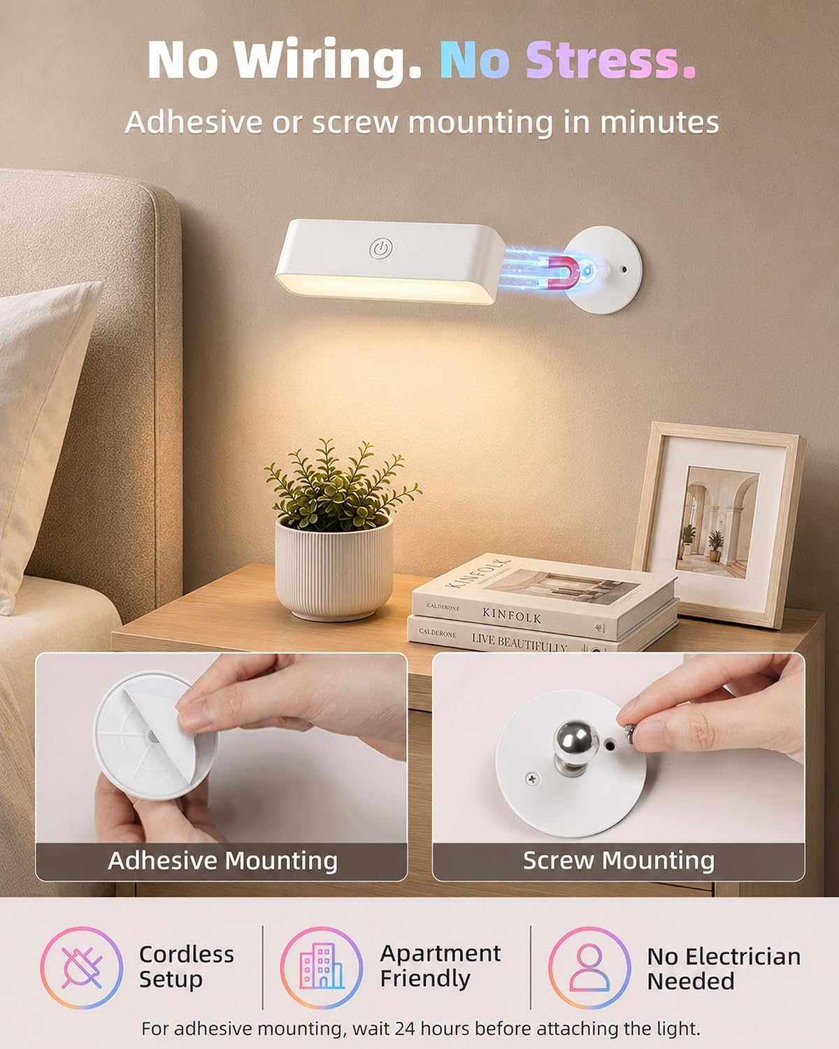 EZVALO Wireless RGB Light Bars, Rechargeable LED Mood Lights with Remote