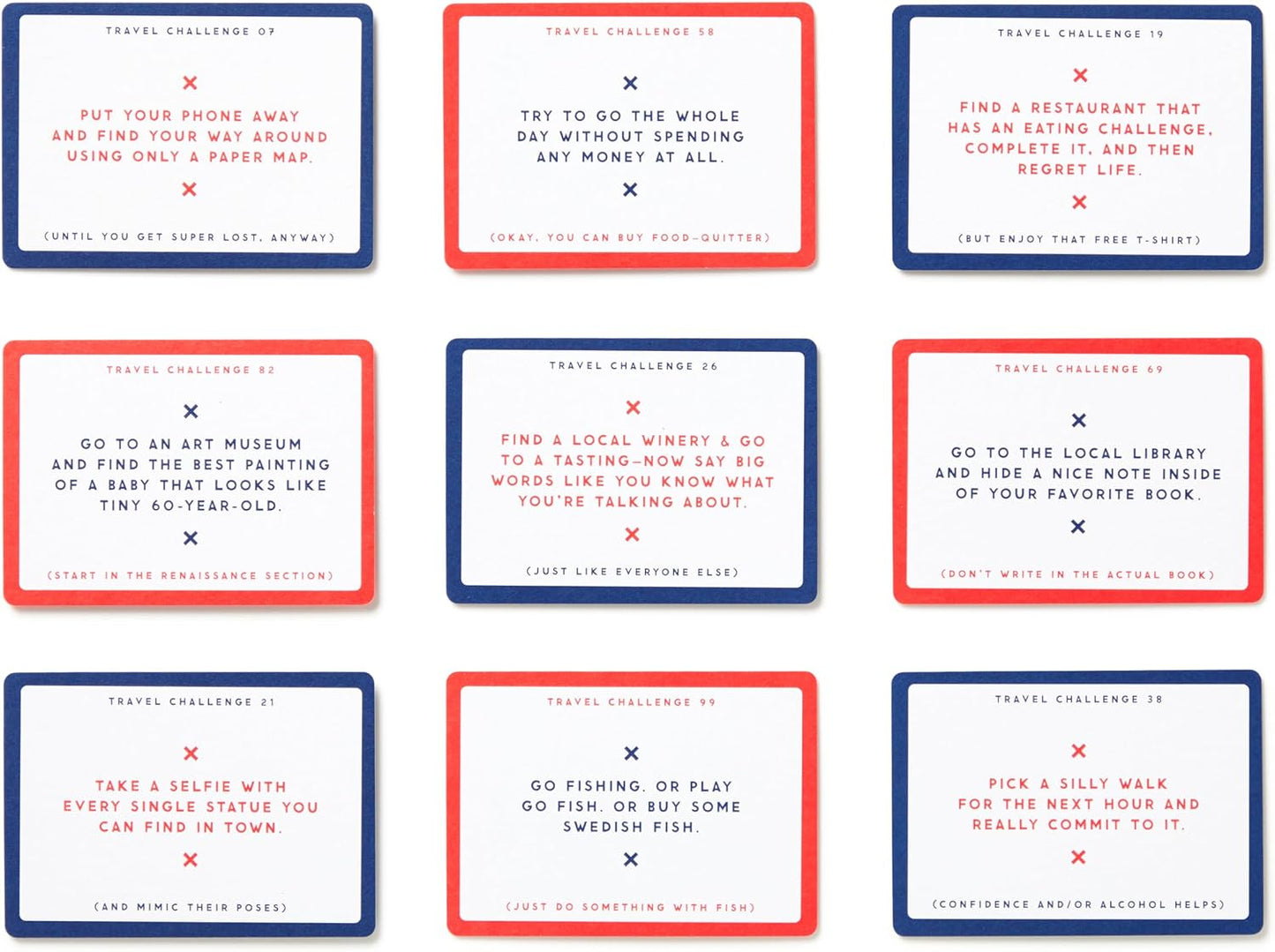 Brass Monkey - Challenge Accepted – Travel Tasks Deck of 100 Double Sided Unique Challenge Cards