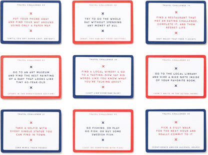 Brass Monkey - Challenge Accepted – Travel Tasks Deck of 100 Double Sided Unique Challenge Cards