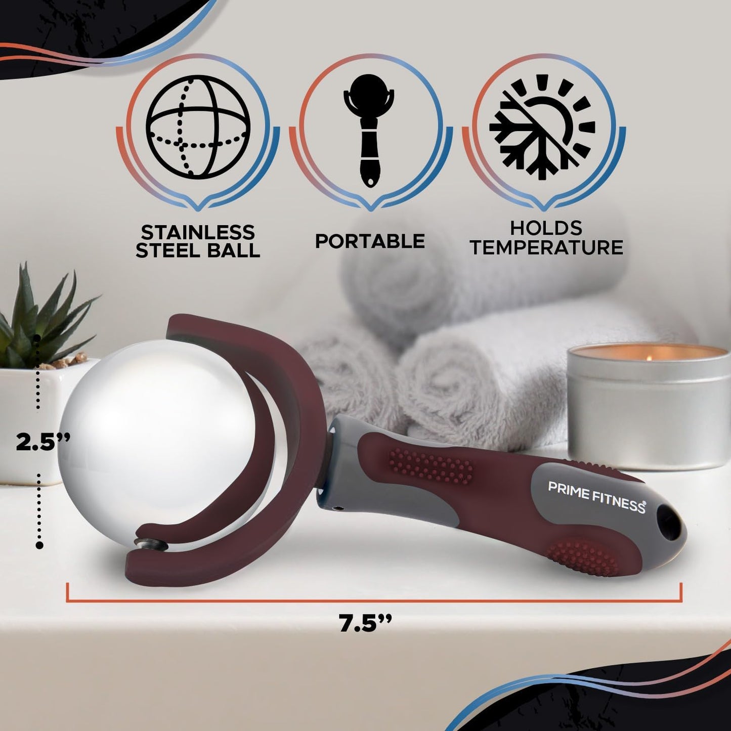Cold Massage Roller Ball | Cold Therapy | Ice Roller Ball with Handle | cryo Stick | Relieve Muscle Pain (Green)