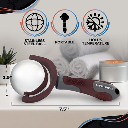 Cold Massage Roller Ball | Cold Therapy | Ice Roller Ball with Handle | cryo Stick | Relieve Muscle Pain (Green)