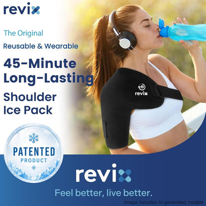 REVIX 45-Min Long-Lasting Shoulder Ice Pack Wrap for Rotator Cuff Surgery