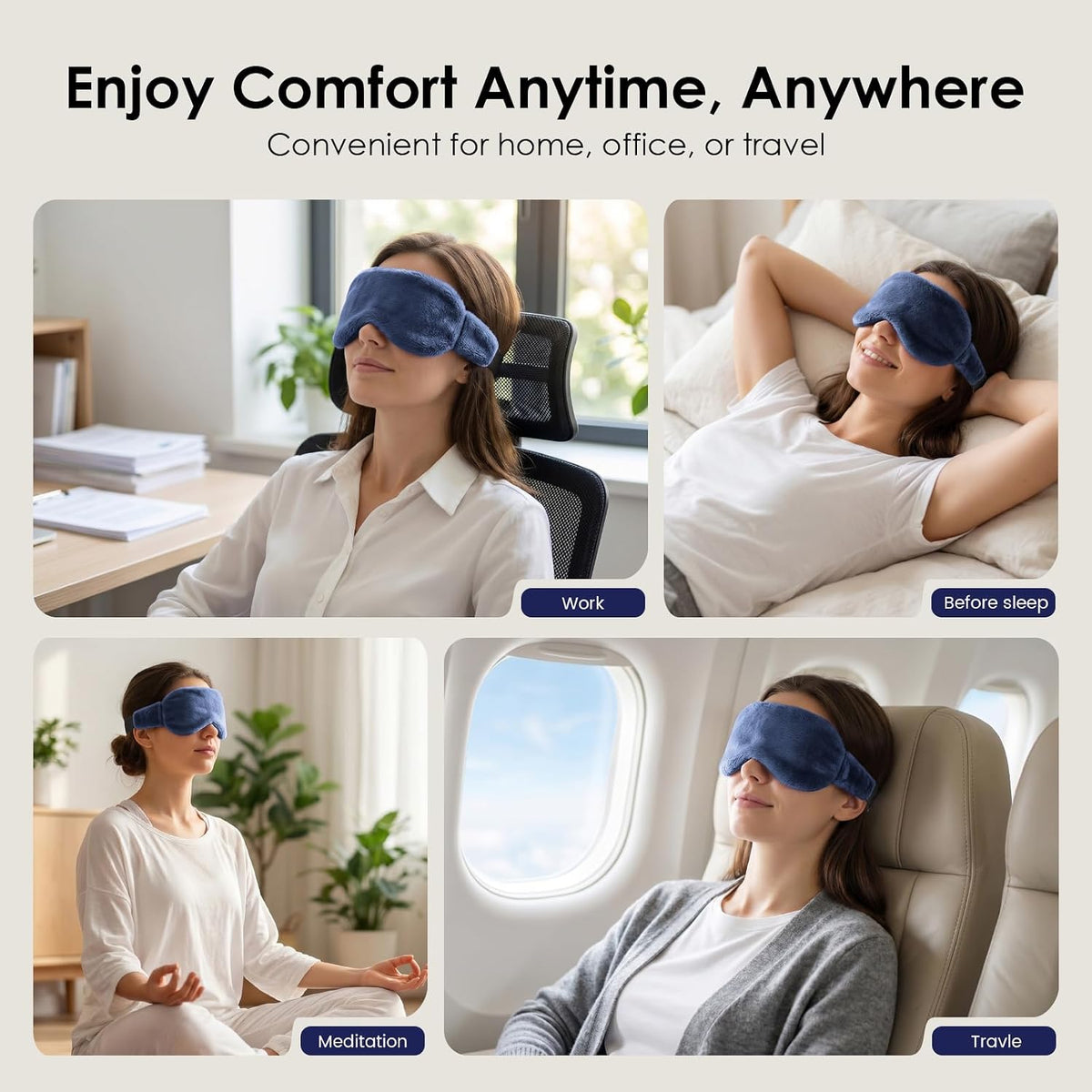 MORLIDEN Heated Eye Mask for Dry Eyes & Stye - Microwavable Warm Compress