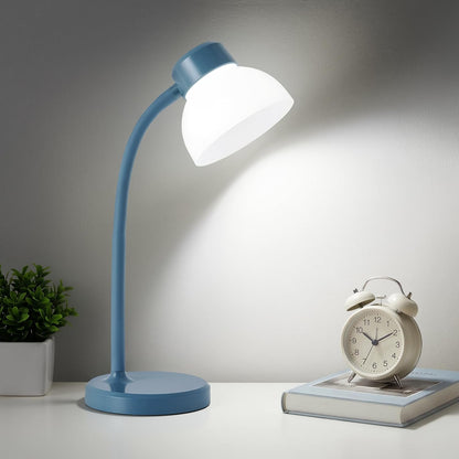 GyroVu Clip-On Desk Lamp, Eye-Care LED Reading Light, Adjustable Gooseneck, Anti-Tip Bedside Reading Light—Small Desk Lamps for Home Offices, College Dorm Rooms, and Bed Headboards (Black)