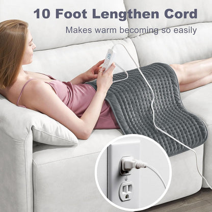VAAGHANM Heating Pad: 33 x 17 inches Electric Heating Pad for Back -Extra Large Heat Pad for Shoulder/Neck/Knee/Arms - Upgraded 6 Timer & 6 Temperature Controller -Auto Shut Off- Gift for Mom