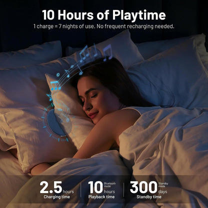 Pillow Speaker for Sleeping, Ultra-Thin Portable Bluetooth 6.0 Gray