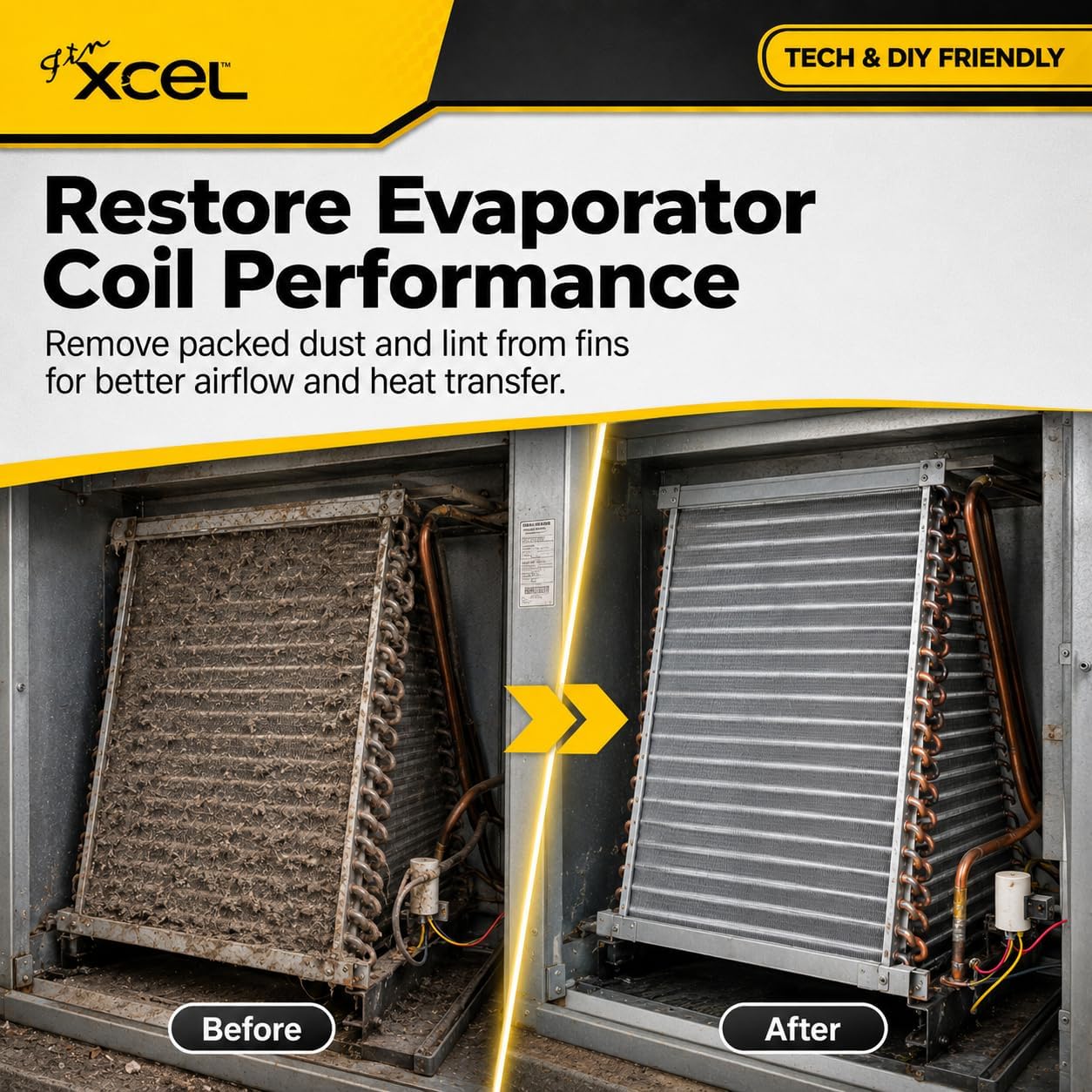 HVAC Coil Cleaner Brush for AC Evaporator & Condenser Coil Cleaning | Professional-Level Deep Cleaning, Fin-Safe Design & Extendable Reach