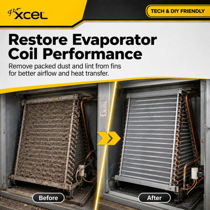 HVAC Coil Cleaner Brush for AC Evaporator & Condenser Coil Cleaning | Professional-Level Deep Cleaning, Fin-Safe Design & Extendable Reach