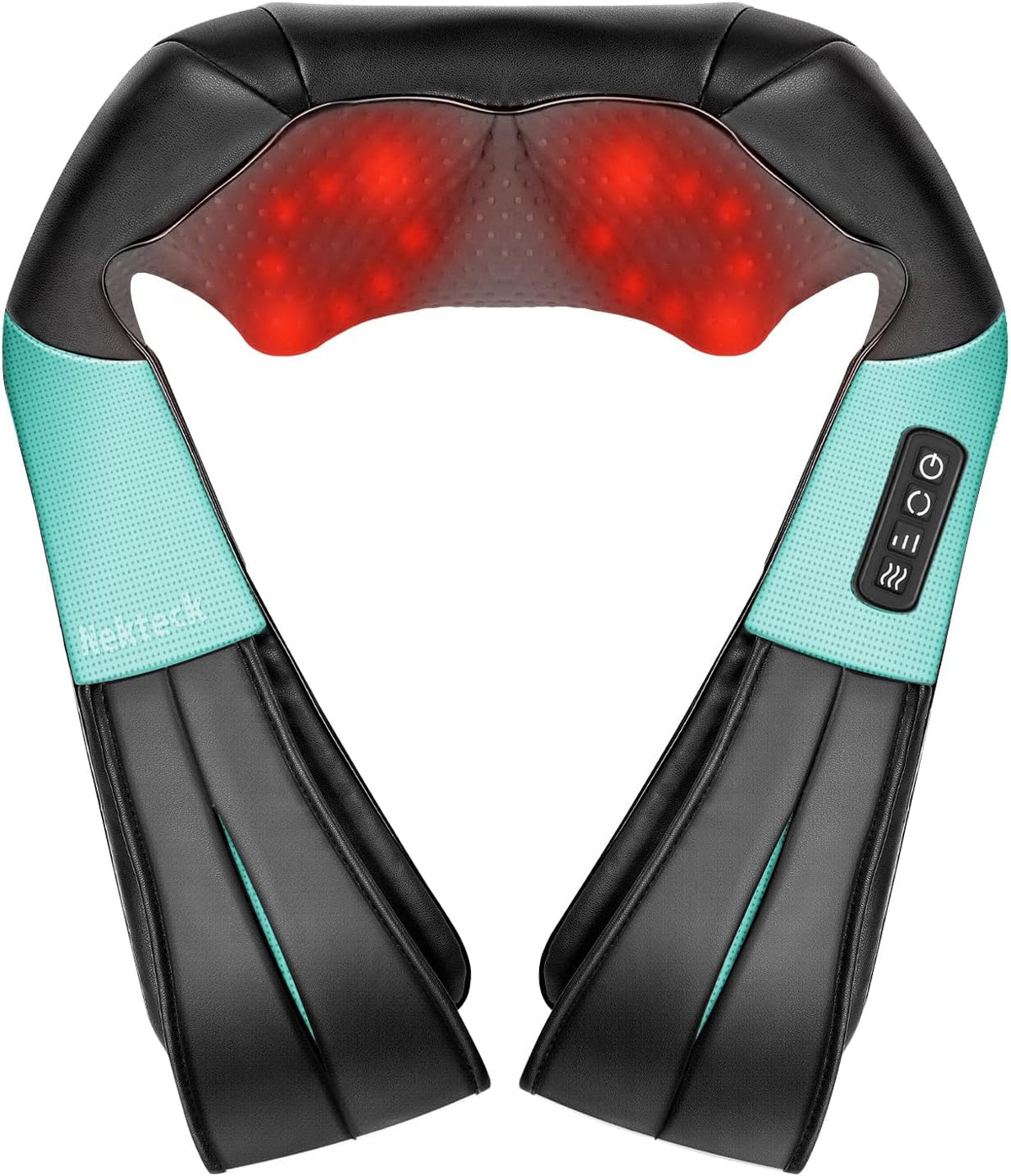 Nekteck Shiatsu Neck Massager with Heat for Pain Relief, NOT Cordless