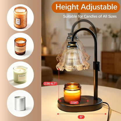 Candle Warmer Lamp with Timer and Dimmer, Adjustable Height Design