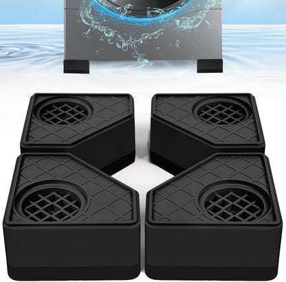 4Pcs Anti Vibration Pads for Washing Machine, Reduce Washer Dryer Moving | Washer and Dryer Pedestals,Prevents Noise Vibration Transfer, Antivibration Stabilizer Support Feet (Increase1.8in)