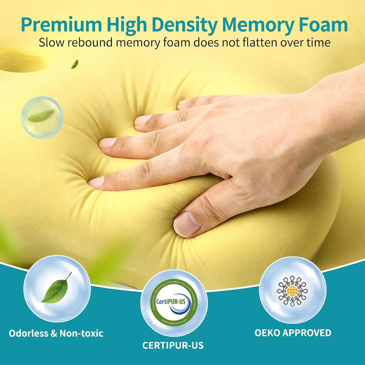 Cervical Pillow for Neck Pain Relief, Ergonomic Neck Pillow for Sleeping, Contour Pillow for Neck Support, Memory Foam Pillows for Side Back Stomach Sleepers(White&Grey)
