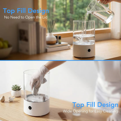 Electactic 4L Top Fill Humidifier for Bedroom, Auto Constant Humidity, Smart Control, Quiet Ultrasonic Cool Mist, 360° Nozzle, 3 Mist Levels, 7-Color Light for Home Office Baby Room