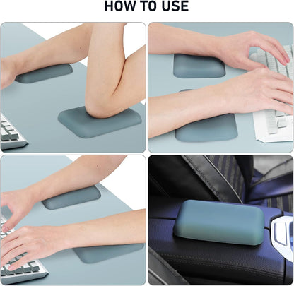 Leolee Elbow Rest Pads for Desk, Black Ergonomic Wrist Rest Arm Rest Pads