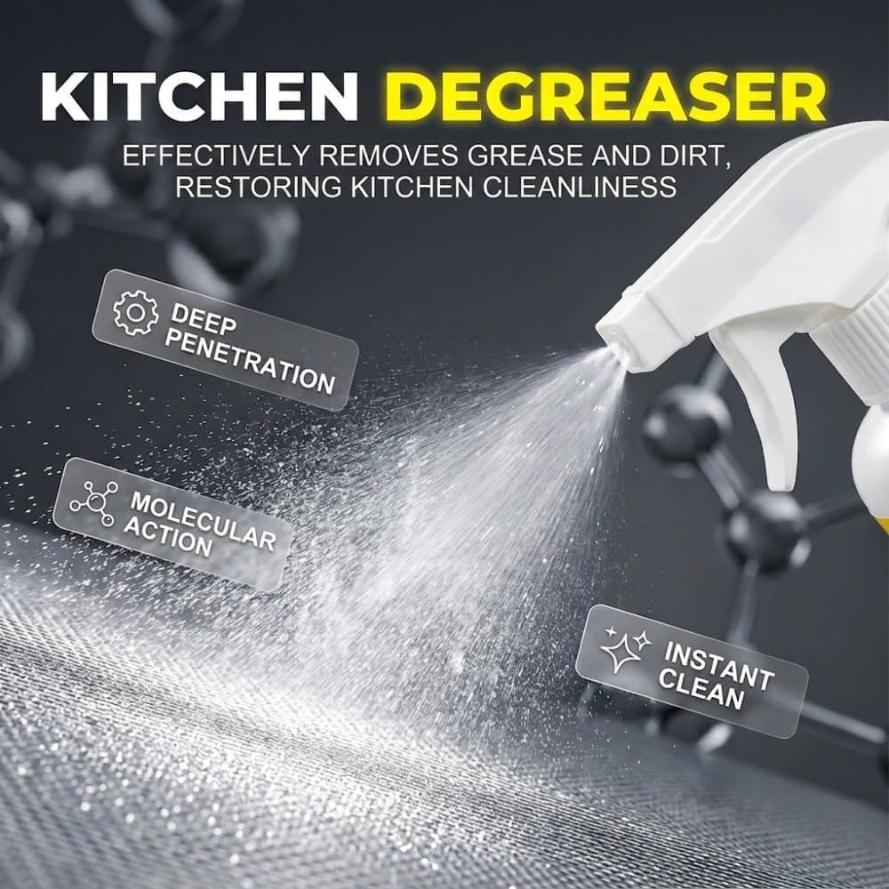 Greasekiller Spray,Bbq Cleaner and Degreaser, Grill Cleaner Spray Degreaser Spray, Fast-Acting Grease Removal, Effectively Removes Grease For Bbq Grate,Grill Lid, Oven And Smokers (1)