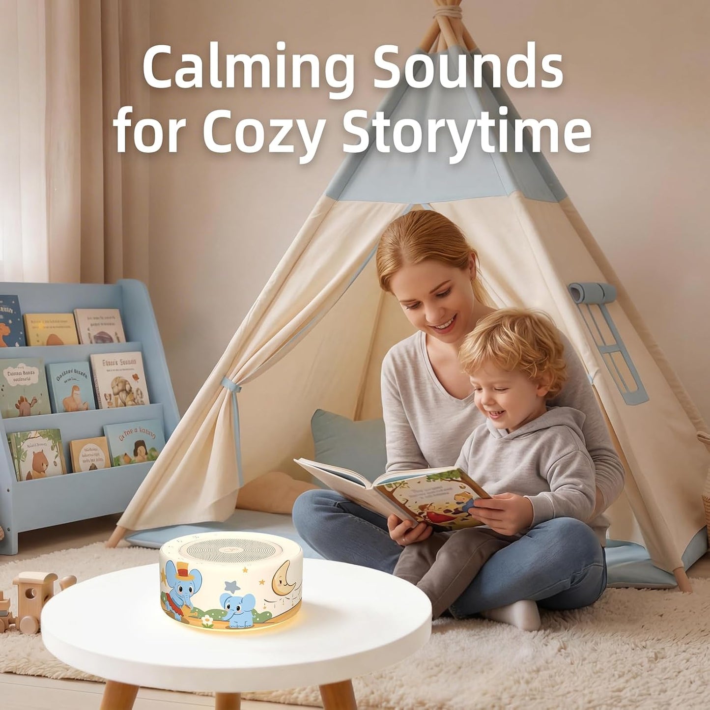 Kipcush White Noise Machine for Baby & Adults, 30 Soothing Sounds, Sleep Sound Machine with 8 Color Night Light, Memory Function, White Noise for Sleeping, Nursery, Office, Travel & Relaxation