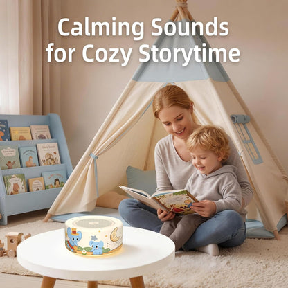 Kipcush White Noise Machine for Baby & Adults, 30 Soothing Sounds, Sleep Sound Machine with 8 Color Night Light, Memory Function, White Noise for Sleeping, Nursery, Office, Travel & Relaxation