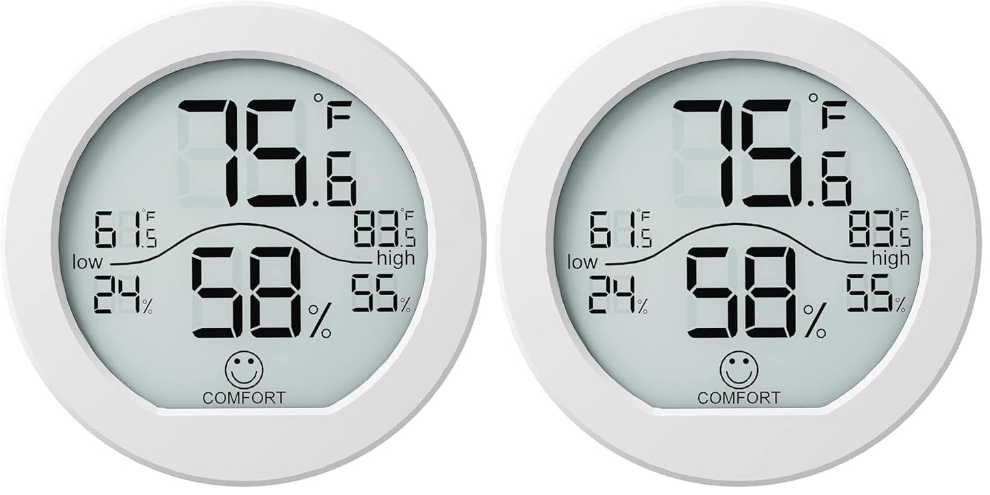 Indoor Digital Hygrometer Thermometer for Room Temperature Humidity Meter | SECRUI Thermometer Accuracy Calibration LCD Temperature Sensor with Maximum and Minimum Records,1 Pack
