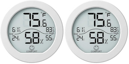Indoor Digital Hygrometer Thermometer for Room Temperature Humidity Meter | SECRUI Thermometer Accuracy Calibration LCD Temperature Sensor with Maximum and Minimum Records,1 Pack