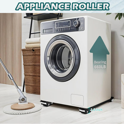 Extendable Appliance Rollers with Upgraded Furniture Lifter Tools, Grey | Extendable Appliance Heavy Duty Furniture Mover with Wheels Stand Sliders, Washers Dryers Moving Kitchen Refrigerators Sofa
