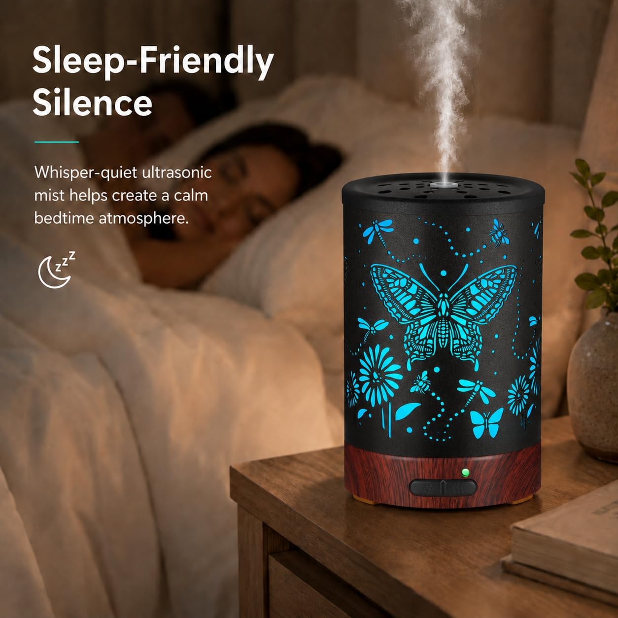 Tree Essential Oils Diffuser for Home 150ML Aromatherapy Diffuser | Birthday Gifts for Women mom,Metal Cool Mist Humidifier with 7 Colors Lights Waterless Auto Off Air Diffusers
