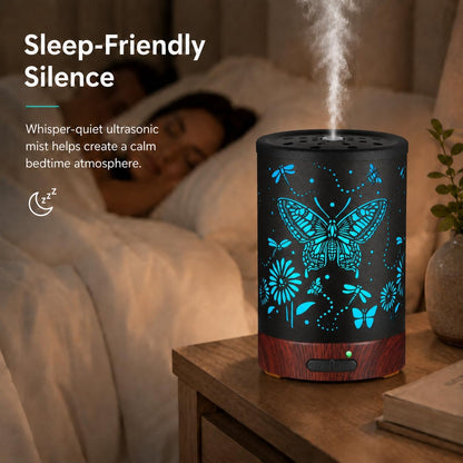 Tree Essential Oils Diffuser for Home 150ML Aromatherapy Diffuser | Birthday Gifts for Women mom,Metal Cool Mist Humidifier with 7 Colors Lights Waterless Auto Off Air Diffusers