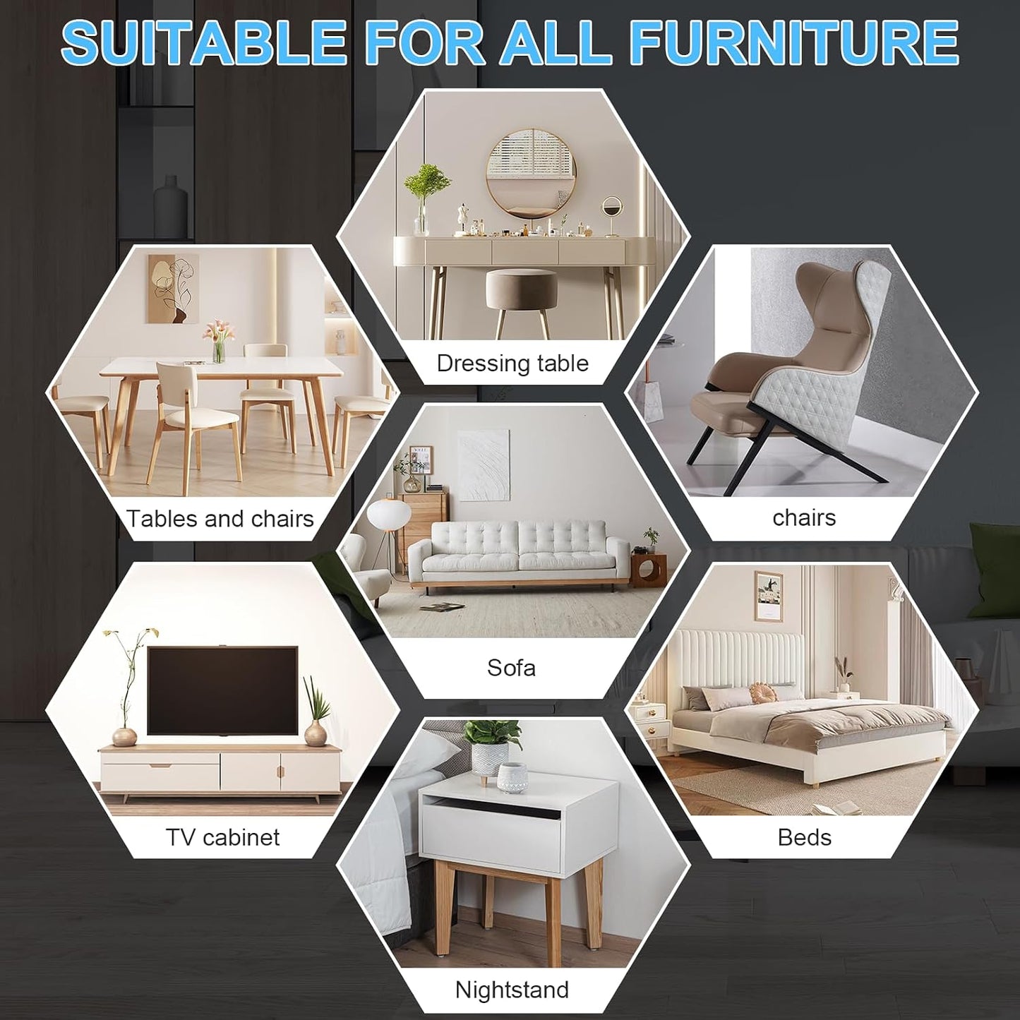 New Upgrade Furniture Sliders: Multi-Surface 3-in-1 Furniture Movers Slider | Heavy Moving Pads with 8PCS 4.3" Carpet Sliders + 4PCS Hard Floor Socks + 1 Lifter - Protect Floor and Easily Move Furniture