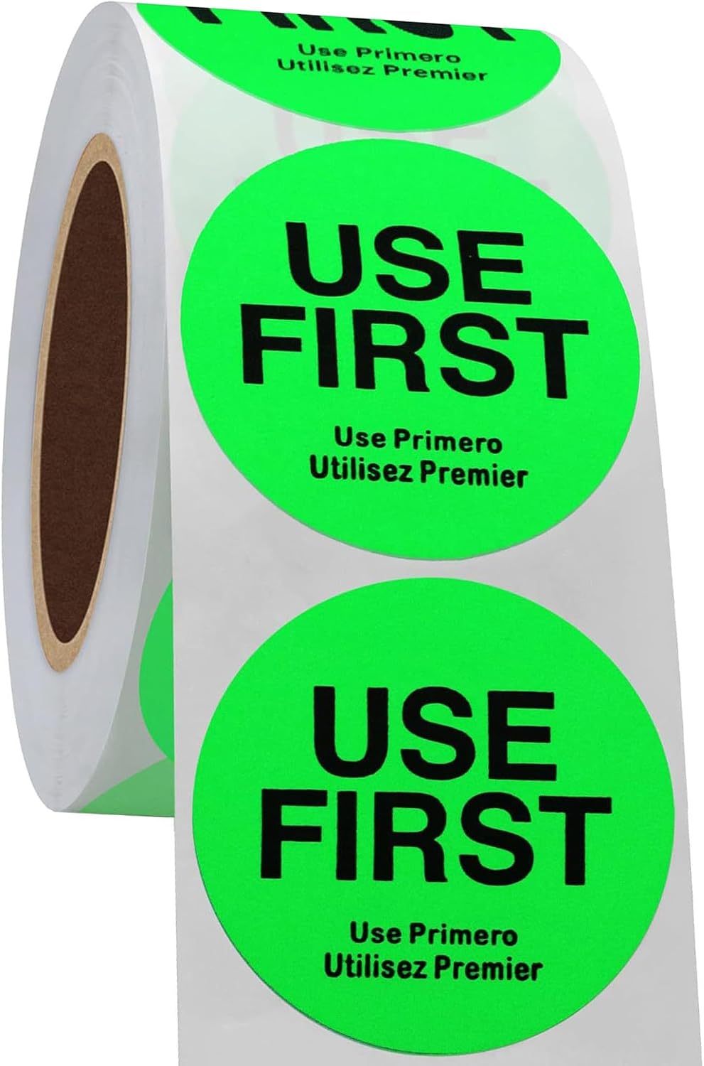 500 Pcs 1.5 Inch Use First Stickers - Dot Pharmacy Labels Paper for Food Service, Medication, Inventory Control & Restaurant (Orange)