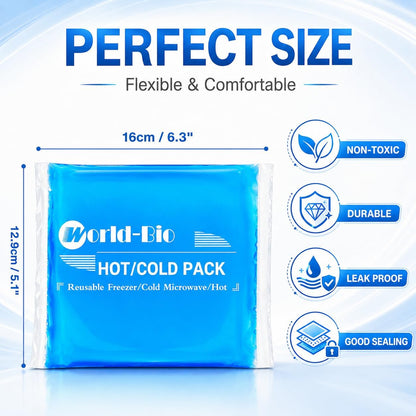 Reusable Ice Gel Pack for Injuries, Soft Cold Pack Ice Wrap Hot Cold Compress Alleviate Inflammation Joint Pain Muscle Soreness, Flexible & Adjustable for Shoulder Elbow Foot Ankle Knee Wrist Leg Neck
