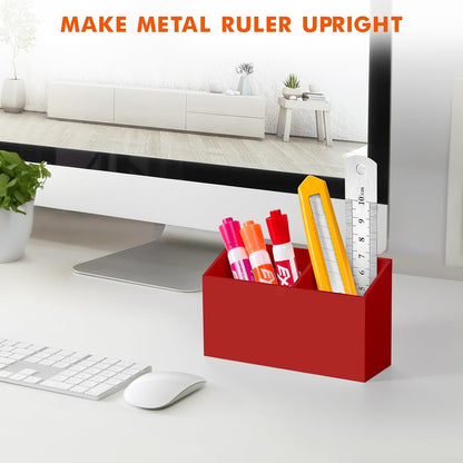 BEYGORM Magnetic Dry Erase Marker Holder for Whiteboard & Refrigerator | Non-slip Acrylic Pen Holder for Classroom, Fridge Magnet, Locker Organizer Accessories, Teacher & School Supplies(Black)