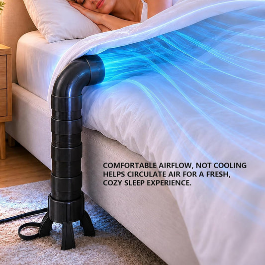 Midnight Bed Cooling System for Night Sweats, Bed Fan Under Sheets, for Hot Sleepers, Bed Cooling Fan for Cooling and Sleep (Medium)