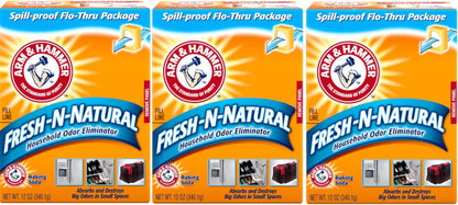 Arm & Hammer Baking Soda Fresh-n-Natural Odor Eliminator, 12 oz (Pack of 3)