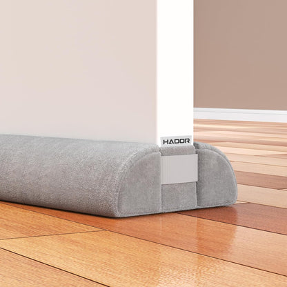 HADOR Door Draft Stopper for Bottom of Door, 36 Inch Under Draft Air Noise Light Blocker 30"- 36" Double Side Triangle Soundproof Sweep Filler Seal Gap up to 1.7" for Patio Sliding Door Guard, Grey | Under Door Gap Filler,Double-Sided Foam Design, Fits