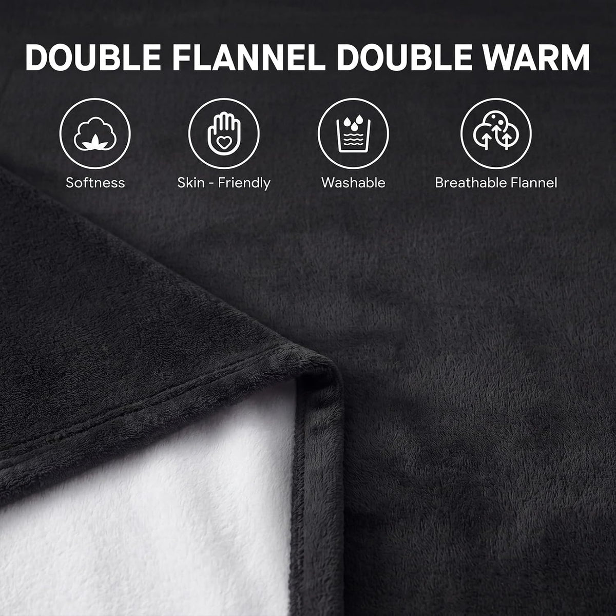 Sealy Electric Blanket Throw 50×60, Flannel to Sherpa, Charcoal