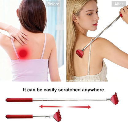 2 Pack Back scratchers Set,Stainless Steel Back Scratcher Extendable