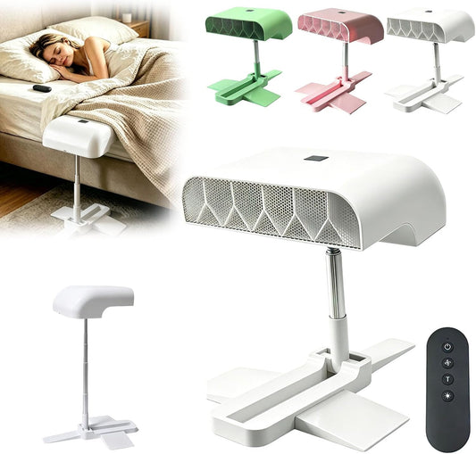 Adjustable Breeze Bed Cooling Fan, Quiet Bed Fans For Cooling And Sleep Under Sheets, Midnight Bed Cooling System for Hot Sleepers, Ideal Summer Gift, Suitable for Low Beds & Standard Beds (white)