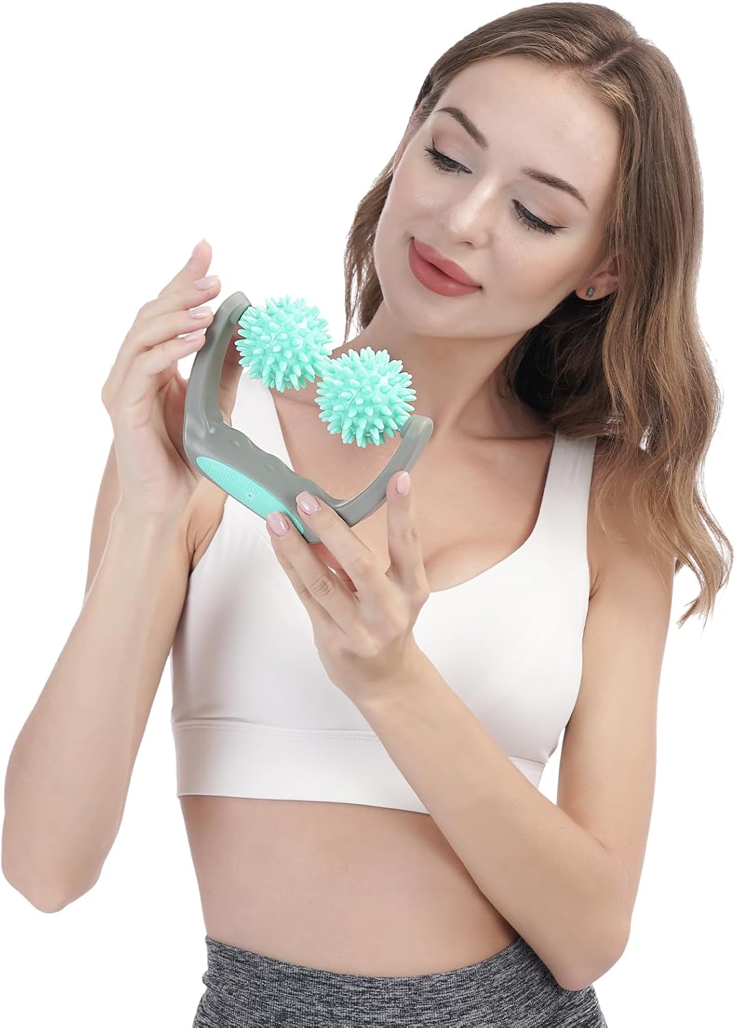 Coolife Fascia Release Spiky Massage Roller, Muscle Cellulite Massager