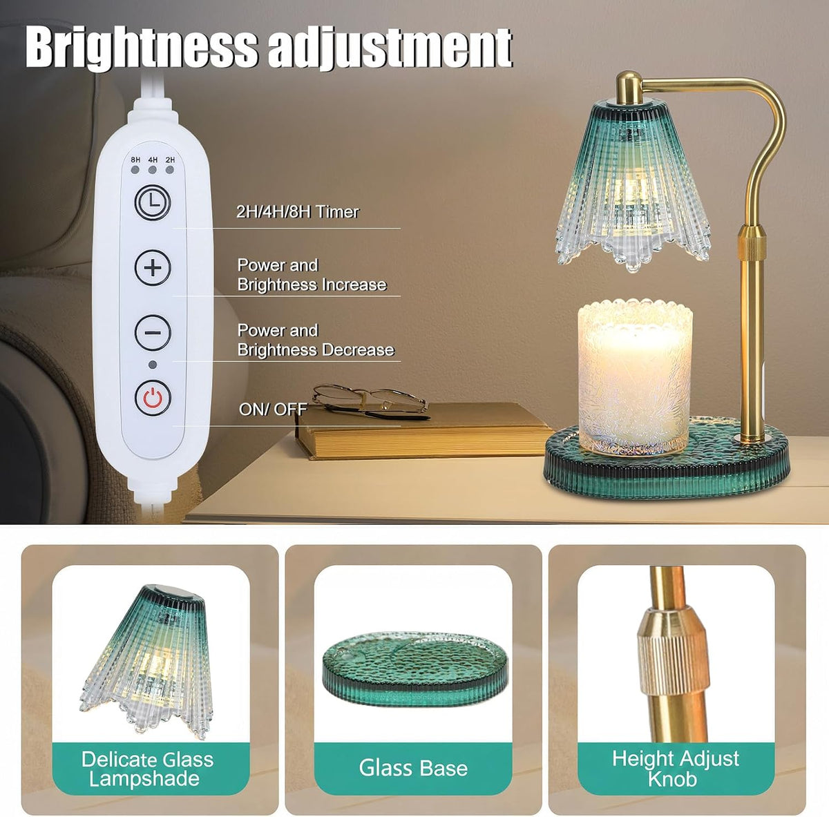 Candle Warmer Lamp with Timer,Birthday Gifts for Women