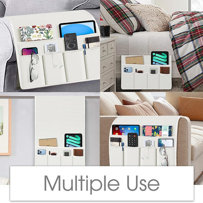 Joywell Remote Caddy Couch Remote Control Holder for Recliner Sofa Armrest Organizer Non Slip Arm Chair Caddie with 6 Pocket Storage for Magazine, Tablet, Phone, iPad, Black